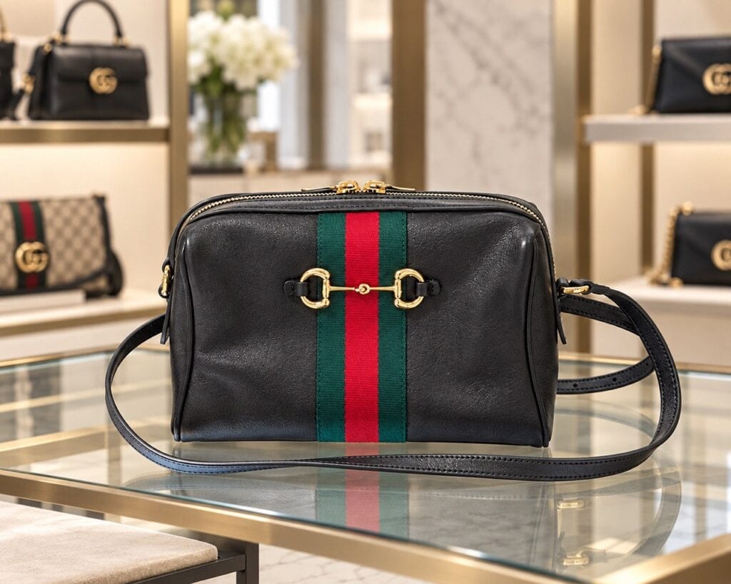 Dolce & Gabbana и Gucci - сумка Gucci с horsebit и зелёно-красной лентой